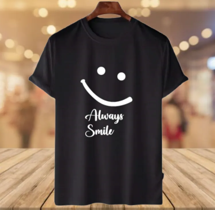 New Always Smile Desing Soft & Comfortable T-shirt For Men